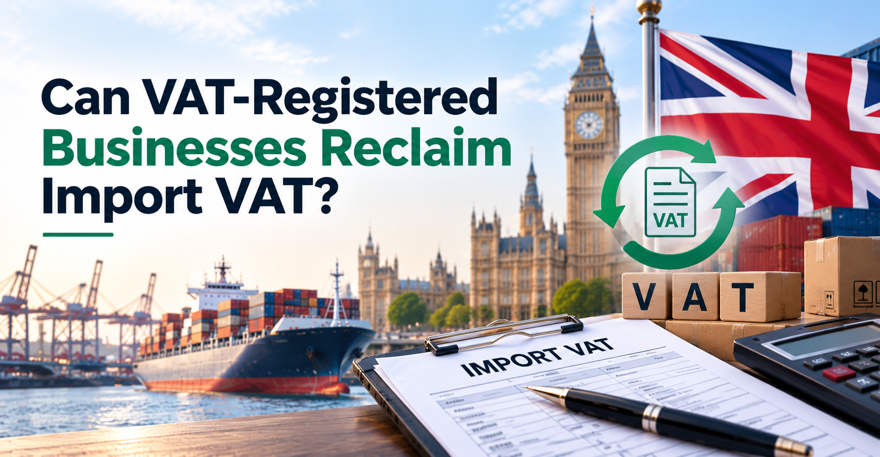 UK customs charges and import VAT reclaim options for VAT-registered businesses