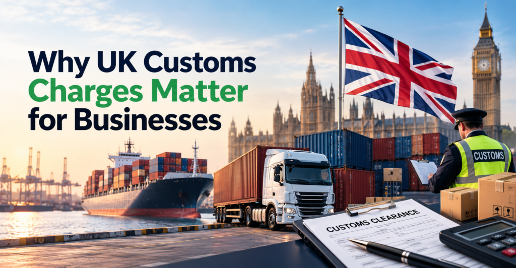 Importance of UK customs charges for businesses importing goods through ports and customs clearance
